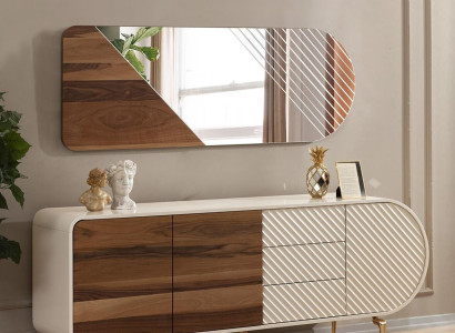 Modernes Sideboard Kommoden Holzschrank Edelstahlmöbel Weiß Luxus Möbel